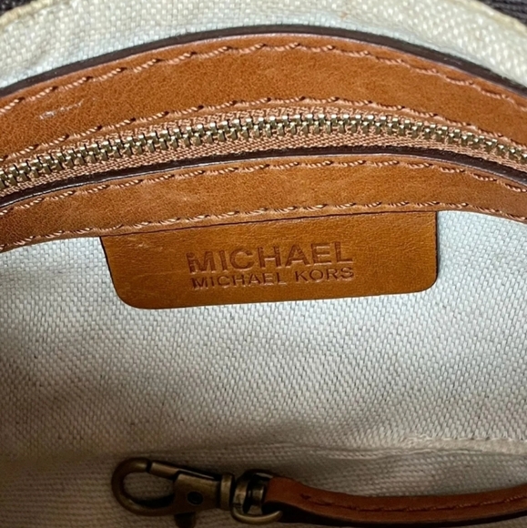 MICHAEL KORS Brown Leather Jet Set Travel Signature Logo Small Shoulder Bag - Picture 3 of 10